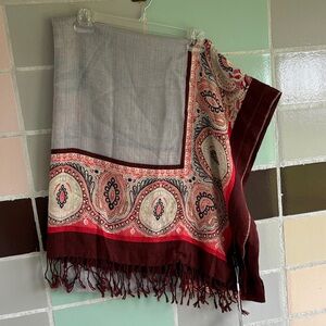 Bohemian Paisley Fringe Scarf